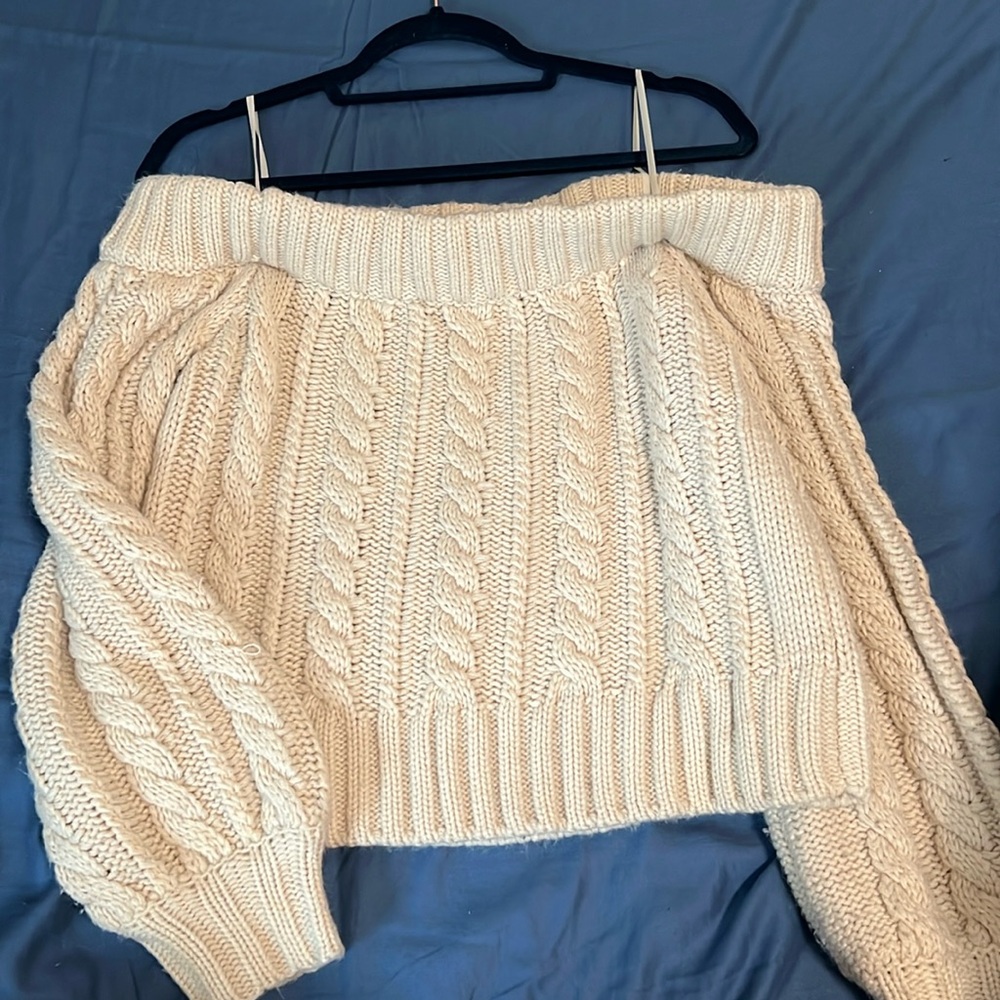 Off the shoulder sweater